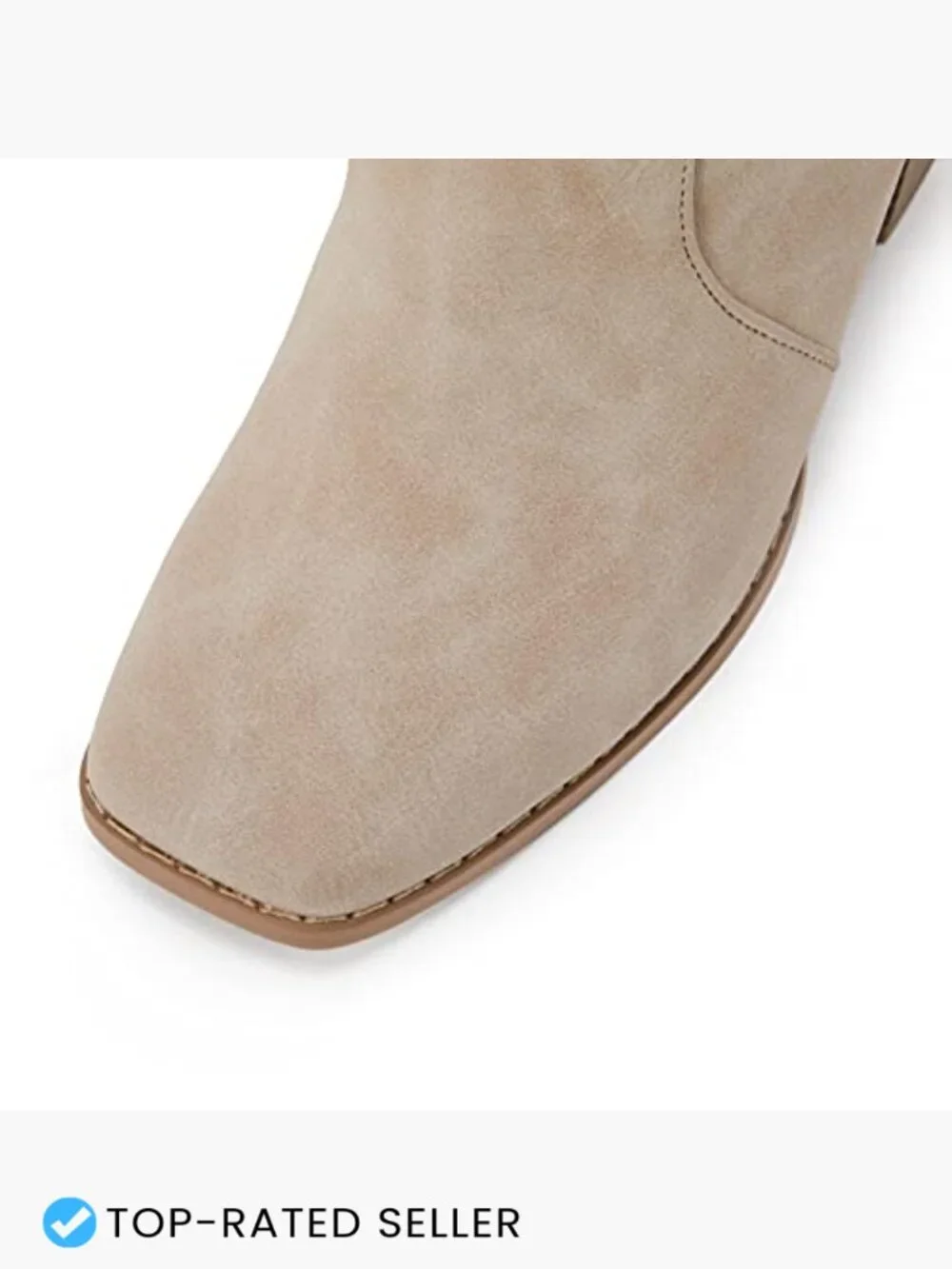 Square Toe Ankle Boots Chunky Stacked Heel Slip On Zipper Booties Y2K